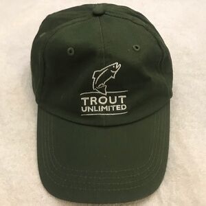 Adjustable TROUT UNLIMITED Green Fishing Cap